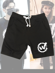 宽松五分卫裤 DON STOP潮牌ins超火印花短裤 夏 周杰伦明星同款