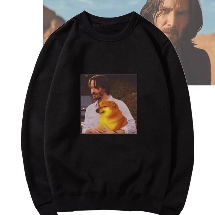 cheems柴犬狗子恶搞印花圆领卫衣