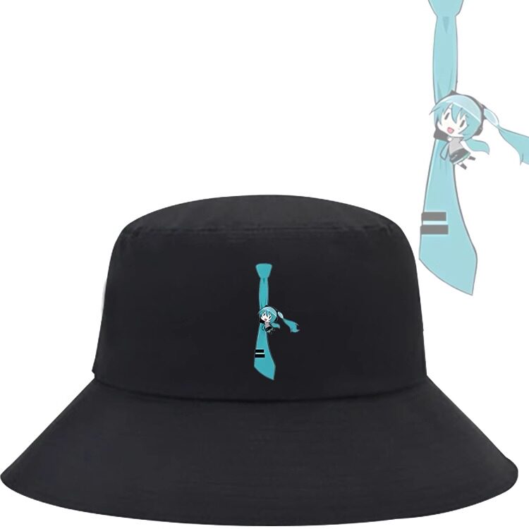 初音未来动漫周边MIKU印花渔夫帽