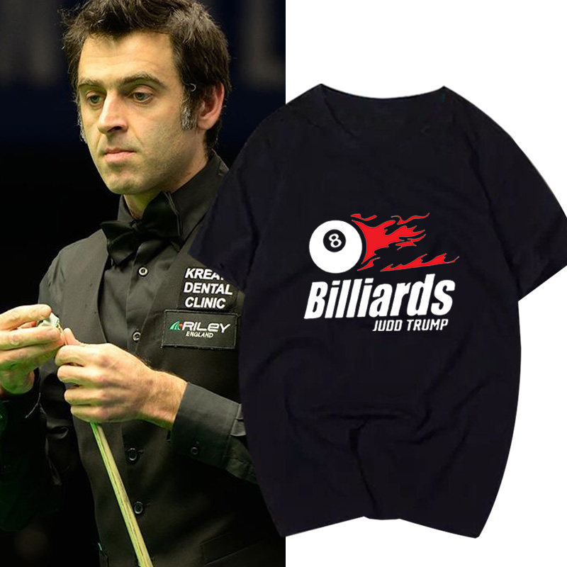 奥沙利文斯诺克台球迷桌球snooker短袖T夏季新款纯棉半袖上衣定制