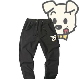 田原治卡通印花休闲长裤男女青少年秋冬宽松束脚抽绳运动卫裤定制