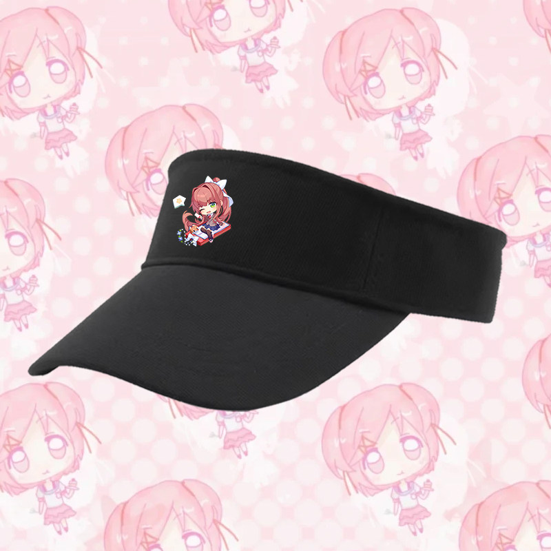 DokiDoki心跳文学部steamQ版周边印花空顶帽男女春夏遮阳鸭舌帽子