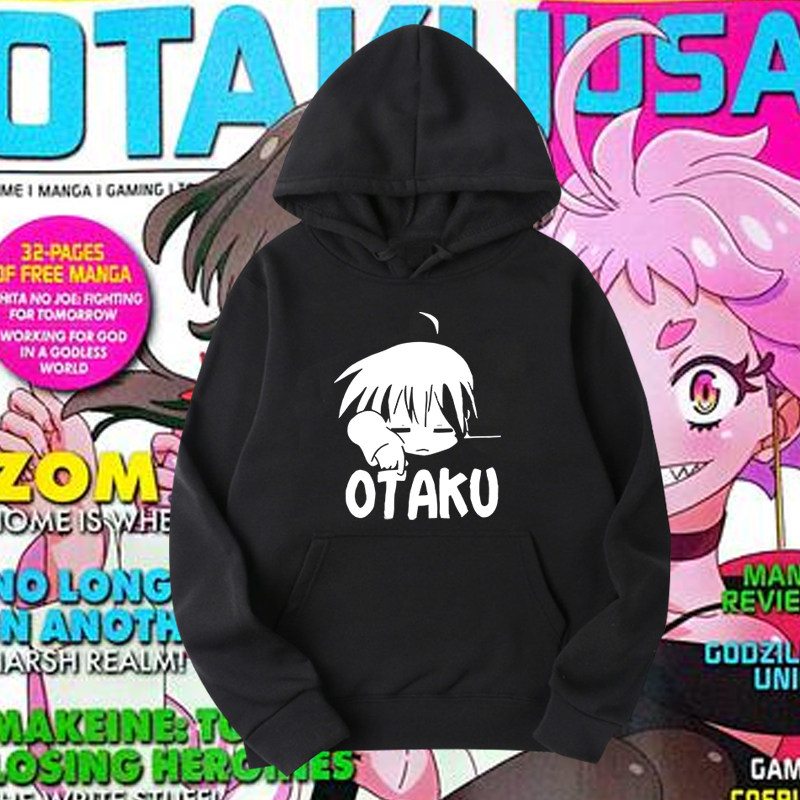 日系OTAKU御宅族二次元印花连帽卫衣男女学生oversize宽松上衣潮