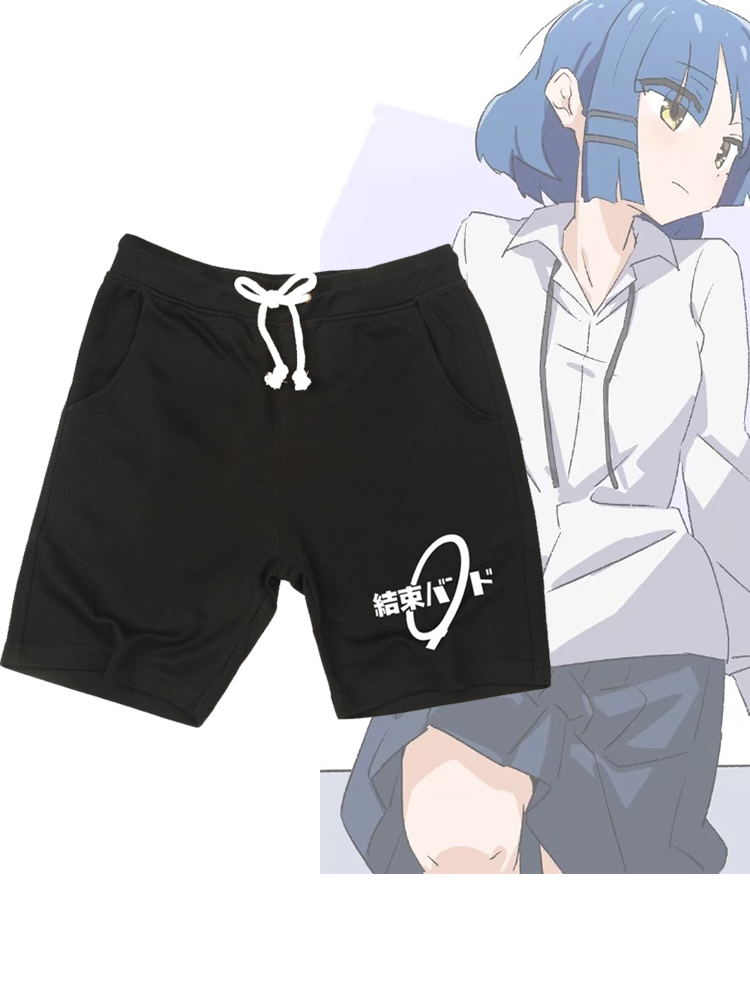 孤独摇滚动漫宽松印花五分裤