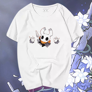Hollow Knight空洞骑士游戏周边短袖T桖男女潮流百搭纯棉圆领半袖