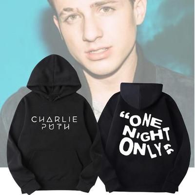 歌手CharliePuth断眉连帽卫衣