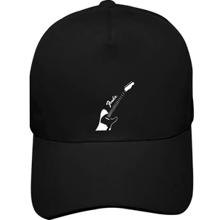 吉他贝斯乐器芬德Fen爵士摇滚音乐队男女休闲棒球帽遮阳帽