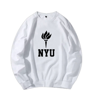 美国纽约大学NYU男女秋冬上衣套头圆领卫衣长袖周边衣服个性定制