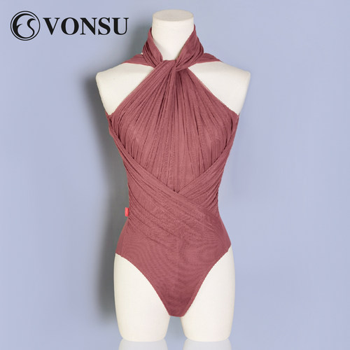 vonsu梵舒芭蕾舞练功服挂脖体服