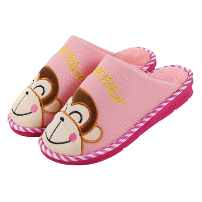 柯嘉怡包头保暖棉拖鞋