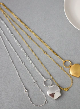 新款秋冬毛衣链 大牌长款中空口哨贝壳爱心形简约吊坠项链毛衣链