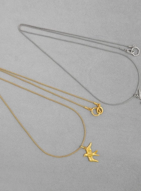 2025新款度假系列飞鸟项链 秋冬款古希腊简约小众长款燕子毛衣链