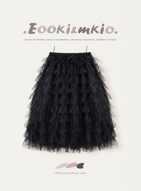 女童网纱tutu半身裙儿童百褶蛋糕长款宝宝蓬蓬裙子公主春秋冬季