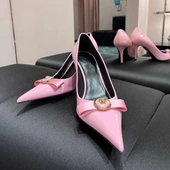 小众设计感尖头细跟百搭高跟鞋 女 法式 小单鞋 45码 2025新款