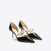 45码 小众设计感中空单鞋 新款 法式 气质名媛风高跟鞋 高级感女鞋