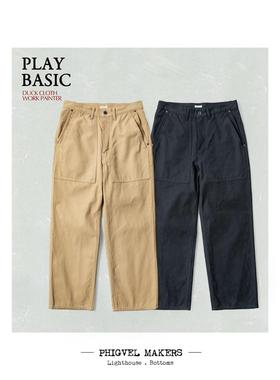 Phigvel Makers 纵横四季款双口袋画家裤牛津纺油漆工装长裤男