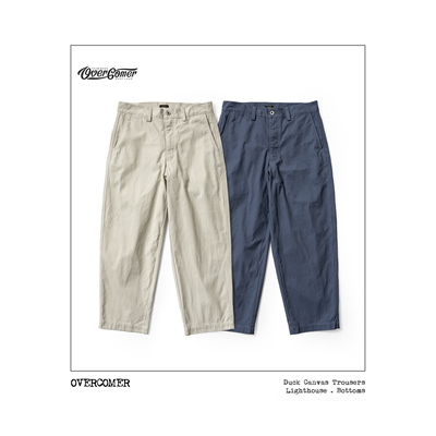 REMOCREVO Duck Canvas Trousers 帆布休闲裤复古工装裤九分裤