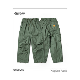 REMOCREVO M-1951 Cargo Trousers复古多褶大贴袋 高腰阔腿军风裤