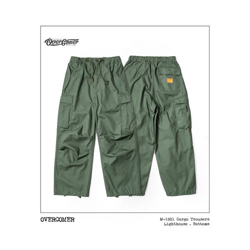 REMOCREVO M-1951 Cargo Trousers复古多褶大贴袋 高腰阔腿军风裤