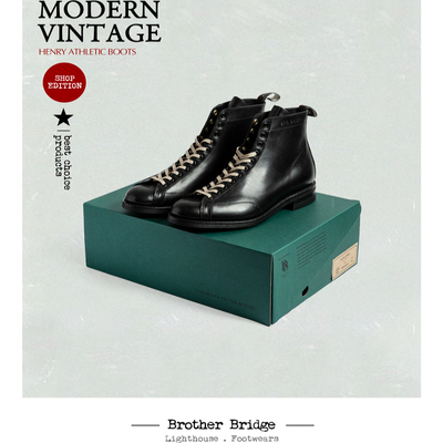 升级版 BROTHER BRIDGE 短脸拳击手皮靴 百搭复古长期主义皮鞋
