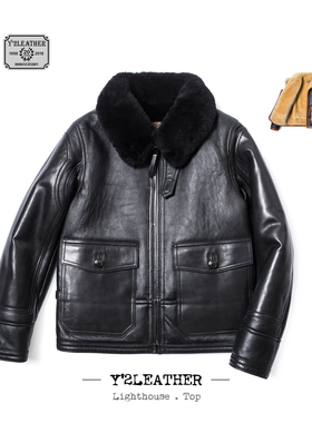 Y'2LEATHER 20周年限定COLOMER MOUTON JKT 皮毛一体羊毛马皮茄克