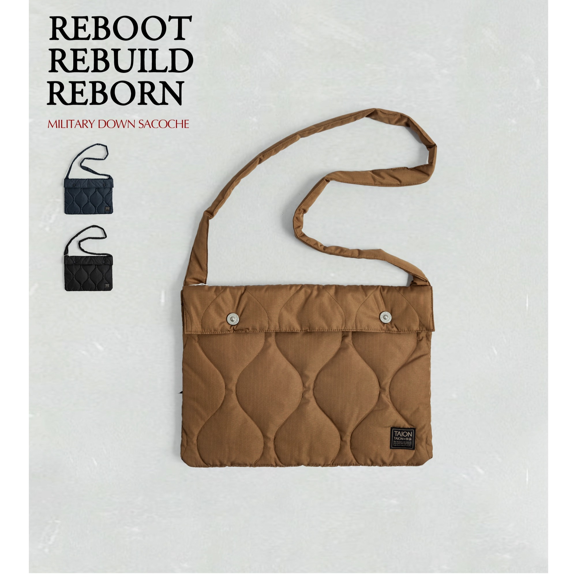 TAION冬日暖心随身包800FP轻盈感羽绒斜挎包男女通用日常百搭