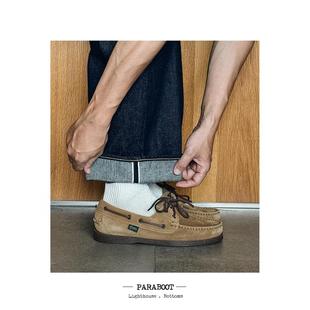 国行现货 法国 Paraboot BARTH MARINE 鼎级柔软绒面船鞋便鞋