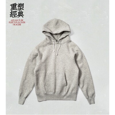 Riding high 复古运动抓绒连帽卫衣内衬暖绒 古董机车缝 内搭外穿