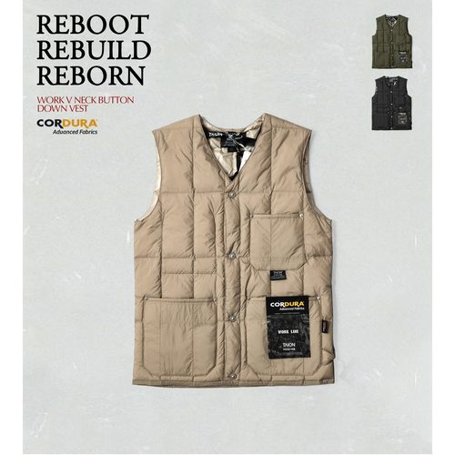 TAION日系轻暖CORDURA工装羽绒背心carhartt风格 解锁冬日层次感