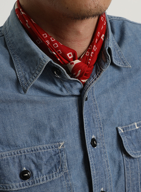 MILITORA BANDANA 美式复古咔叽骑行长绒棉全棉方巾