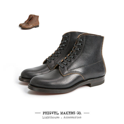 手作HORWEEN高帮男鞋皮靴