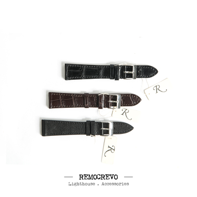 手工腕表表带鳄鱼皮REMOCREVO