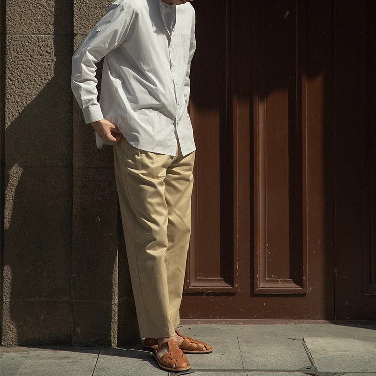 VALLEE 50’s French Army Chino 新款双褶宽松法式卡其长裤