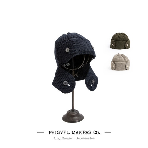 PHIGVELMAKERS毛线帽美利奴纽扣