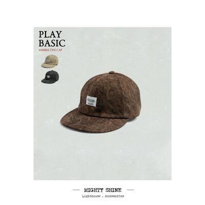 MIGHTY SHINE 独壹无贰大理石纹染色棒球帽90年代帽型