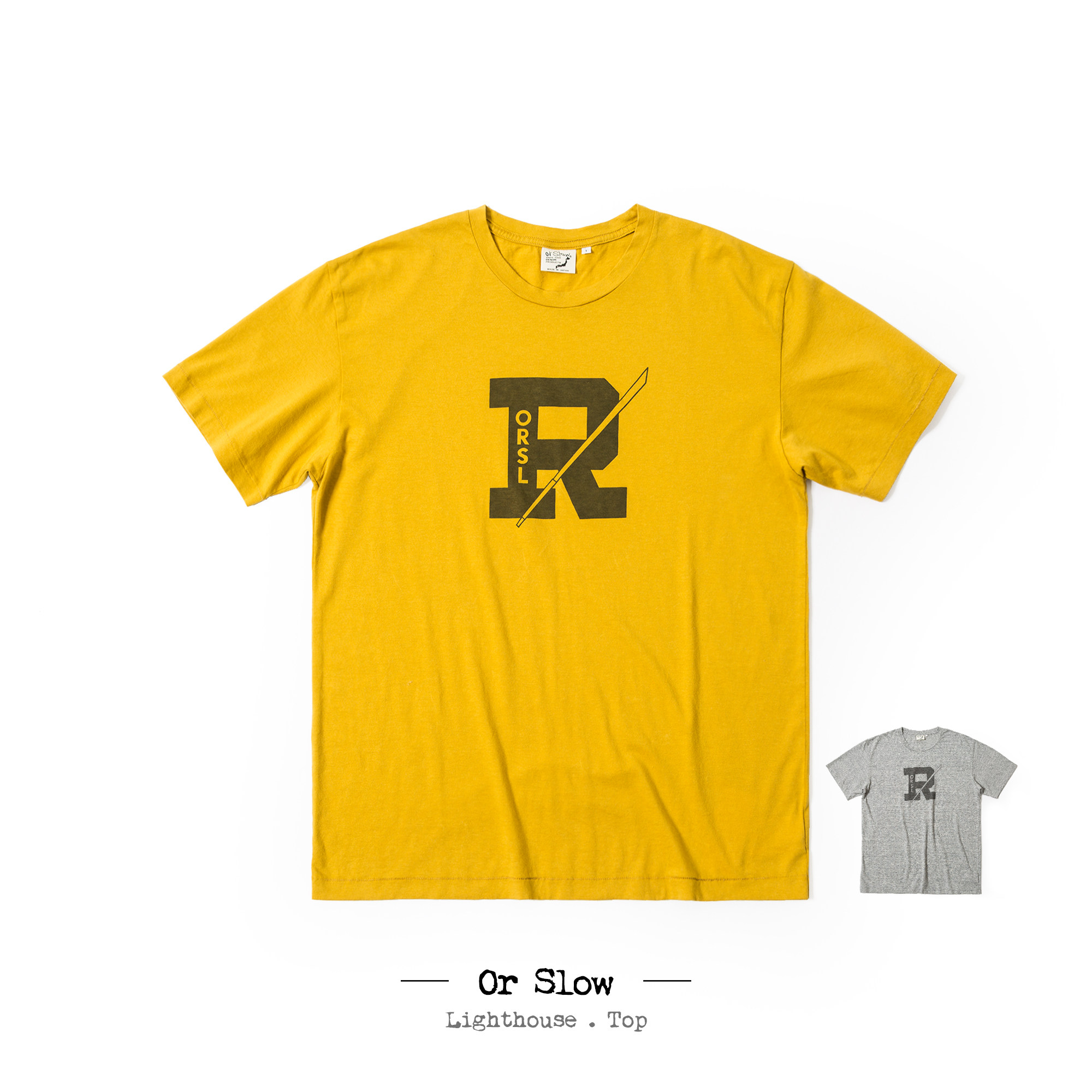 orSlow 莱赛尔棉纺 男女同款 R字母舒适体感 速干短袖T恤衫 0018R