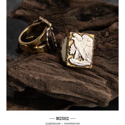 NISHI HALF DOLLAR 古董银币再制 纯手工印章戒指 BASIC RING