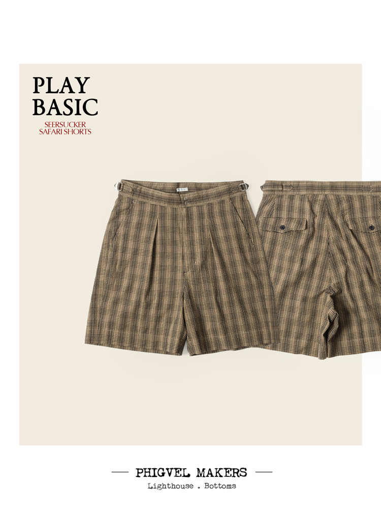 原创泡泡纱亚洲裁剪舒适凉爽短裤