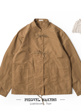 PHIGVEL MAKERS 棉麻混纺轻量舒适 军事风格系带衬衫夹克 PM-SJ01