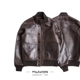 HOESE 飞行夹克 经典 手工上色马皮 OIL HAND 2LEATHER