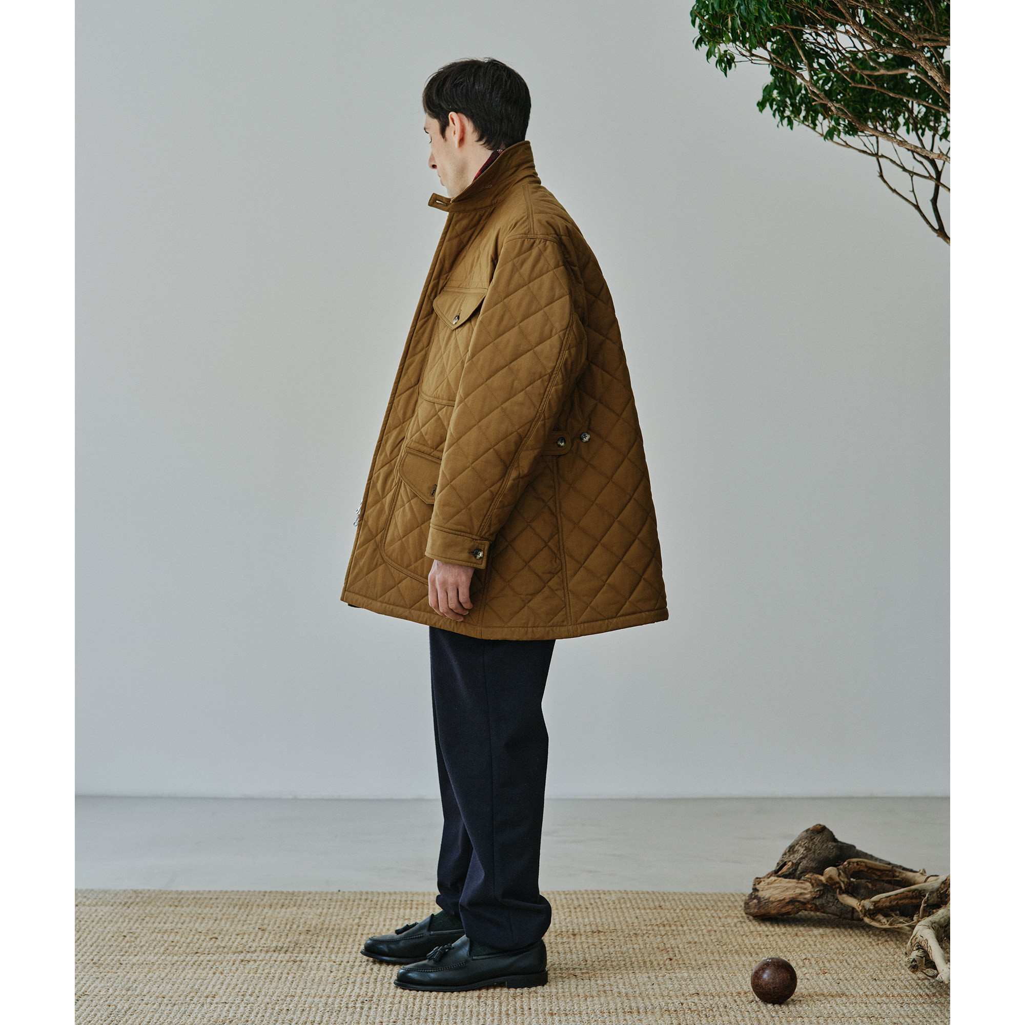 年度压轴 PHIGVEL MAKERS 绗缝保暖大衣 四袋军风中长外套