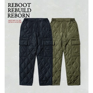 温暖出众TAION轻盈宽松羽绒裤CARGO军风口袋长裤 德山商店