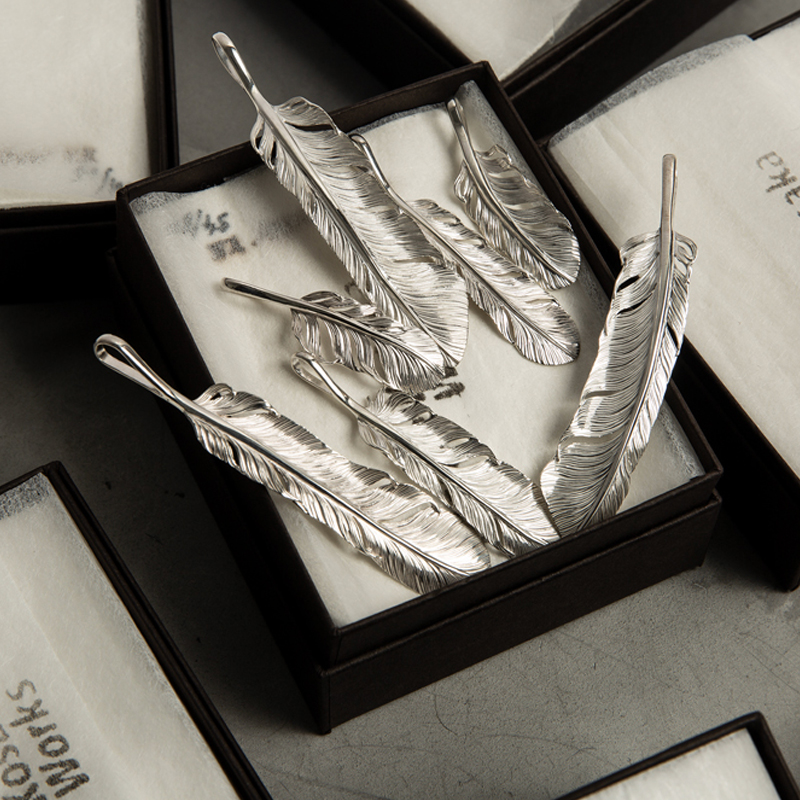 Yusuke Kosaka Works 一期一会小坂雄介限量羽毛飘逸风切银羽吊坠