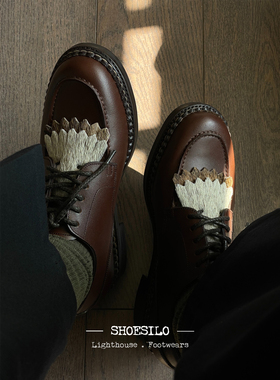 SHOESILO KNAPP 英国传奇大底 铬鞣头层牛皮 固特异 女款德比鞋