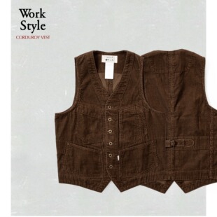 款 XIEXIAOJUN 复古修身 马甲 灯芯绒马甲 致敬40年代工装