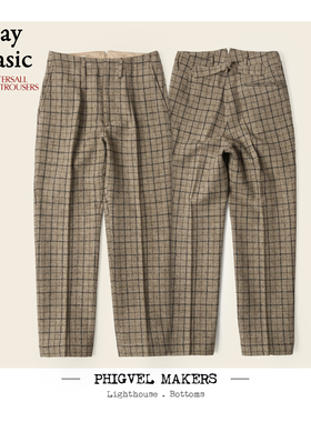 PHIGVEL MAKERS 男士穿搭指南单位秋冬宽舒羊毛长裤 PMAO-PT12