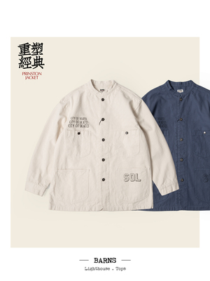 BARNS 期间限定40年代普林斯顿夹克 重磅牛津纺涂鸦四袋款工作服