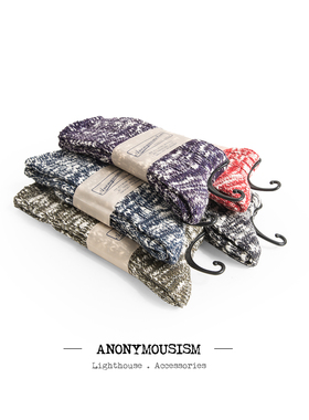 Anonymous Ism  日制 山系百搭 竹节纱粗针 高级男女袜 15206200