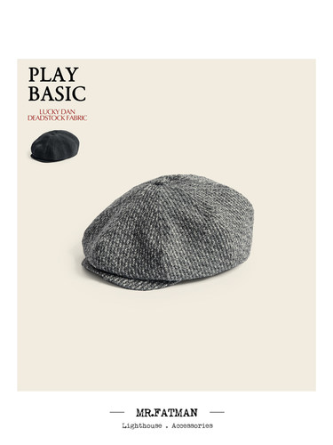 Mr.FATMAN 经典报童帽冬季版DEADSTOCK复古八片式羊毛帽
