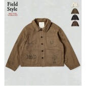 MAYER 三季 法式 夹克 KRIFF 落肩短款 复古水洗工装 手绘印花 通勤